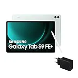 Samsung Galaxy Tab S9 FE+ - Tablet + Cargador, 128 GB, Wifi, S Pen incluido, Batería de Larga Duración, Clasificación IP 68, Verde Menta (Versión Española)