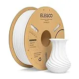 ELEGOO Filamento PLA+ 1.75 1KG Blanco, Filamento PLA Plus para Impresora 3D, Precisión Dimensional +/- 0.02mm, Carrete Filamento 3D,para Mayoría Impresoras 3D