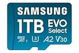 Samsung - Tarjeta MicroSD EVO Select 2023 (1 TB, Velocidad de Lectura, 160 MB/s y 120 MB/S de Escritura