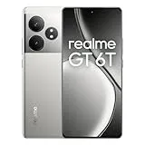 realme GT 6T 5G Teléfono Móvil 8+256 GB, Snapdragon® 7+ de 3.ª generación, Pantalla ultrabrillante de 6000 nits, Cámara Sony de 50 MP con OIS, Gran batería de 5500 mAh, Plata, sin Adaptador