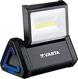 Varta Work Fle x Area Light 3 pilas AA (luz de trabajo,para cajas de herramientas, iluminación de la habitación, opciones de fijación para trabajar con las mAhnos libres), negro