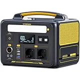 VTOMAN Jump 600X Estación de Energía Portátil - 600W/299Wh Generador Solar LiFePO4 Batería, 2 Salidas CC Ajustar de 12V/10A, Capacidad Ampliable a 939Wh para Acampadas y Emergencias