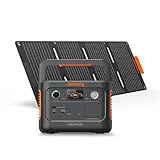 Jackery Explorer 240 V2 Generador Eléctrico Solar Portátil con 40W Panel Solar, 256Wh Batería LFP, 300W Salida Max con 2 Puertos USB-C, Carga Completa Rápida de 1H para Exteriores, Camping, Emergencia