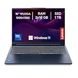 Lenovo IdeaPad Slim 5 Gen 10 - Ordenador Portátil 16" WUXGA (Intel Core i7-13620H, Intel UHD Graphics, 32 GB RAM, 1 TB SSD, Wi-Fi 6, Windows 11 Home) Teclado QWERTY Español- Azul