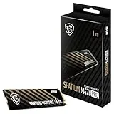 MSI SPATIUM M470 Pro PCIe 4.0 NVMe M.2 1TB - Unidad de estado sólido interna PCIe 4.0 NVMe M.2, 5000 MB/s de lectura y 4400 MB/s de escritura, 3D NAND, seguridad de datos integrada, garantía de 5 años
