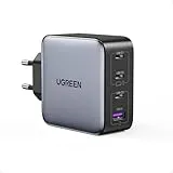 UGREEN Nexode 100W Cargador USB C GAN 4 Puertos, Enchufe de Pared Quick Charge Compatible con Samsung Galaxy S23/S22/S21/S20, iPhone 16/15/14/13/12, MacBook Pro/Air, iPad, Steam Deck