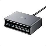 Anker Prime GAN Cargador USB C Carga Rapida 200W,Estación de Carga GAN con 6 Puertos, Cargador de Sobremesa, Compatible con iPhone 16, 16Plus/16Pro MAX/15, Samsung, MacBook, DELL y Más.