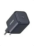 UGREEN Cargador USB C 45W GAN, Compatible con Samsung Super Fast Charging 2.0, PD 3.0 PPS para Galaxy Galaxy S25/24/23/22+ Serie, Ultra Serie, MacBook Air, iPhone 16/15/14 Serie, Pixel ECC, Sin Cable