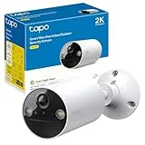 Tapo C410 - Cámara Wi-Fi de Batería para Exterior/Interior, 2K 3MP, 6400mAh, Detección de Personas por IA, Visión Nocturna a Color, No Requiere Hub, Compatible con Panel Solar