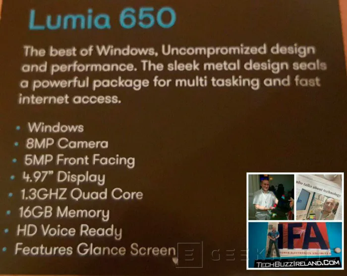 Se confirman las especificaciones del Lumia 650 y su precio de 199,99 Euros, Imagen 1