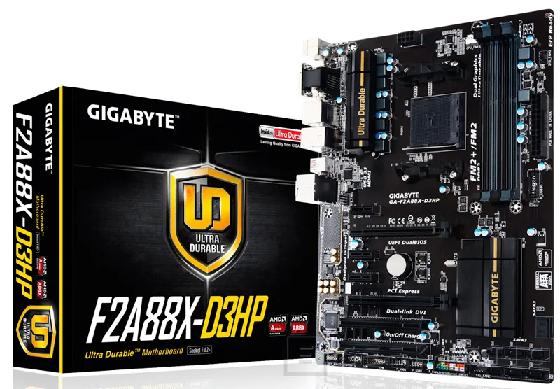 Nueva placa base Gigabyte F2A88X-D3HP con socket AMD FM2+, Imagen 1