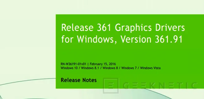 Nuevos drivers NVIDIA GeForce 361.91 WHQL con optimizaciones para Street Fighter V, Imagen 1