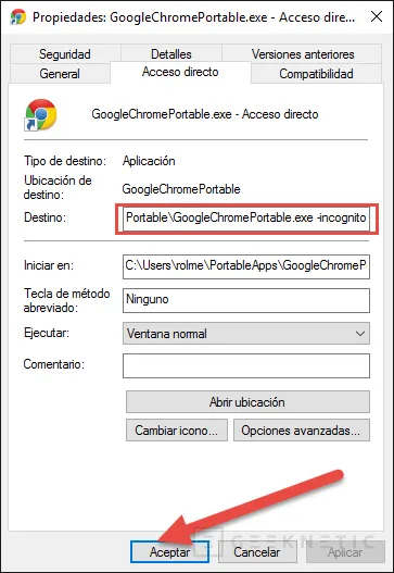 Geeknetic Cómo forzar que Chrome y Firefox se abran en modo privado 2