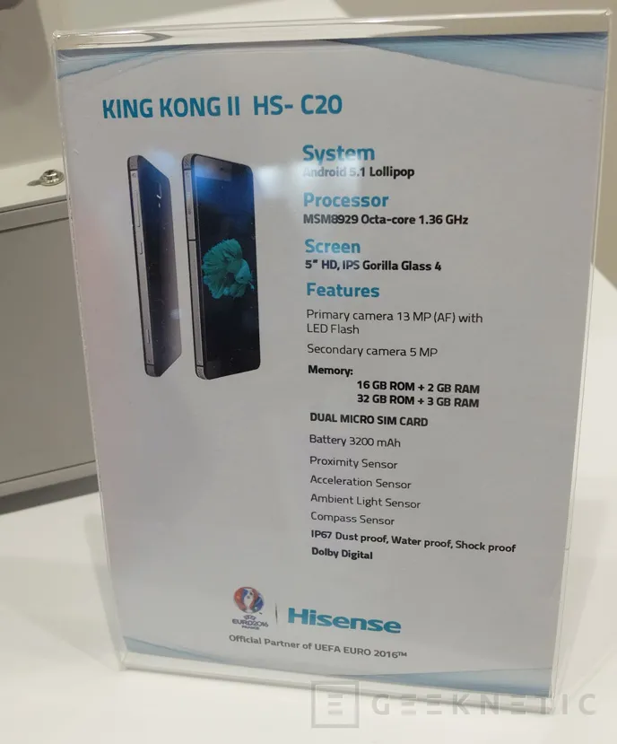 Hisense King Kong II C20, un móvil resistente a golpes y al agua con precio económico, Imagen 1