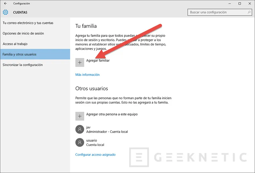 Geeknetic Como configurar el control parental en Windows 10 2