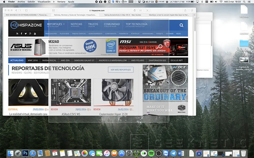 Geeknetic Como realizar capturas de pantalla en MacOS 1