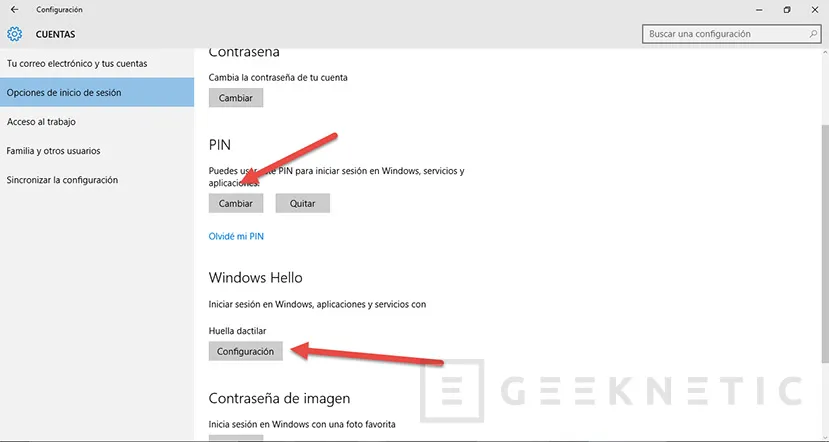 Geeknetic Configura Windows Hello para hacer iniciar sesión con tu lector de huellas dactilares 2