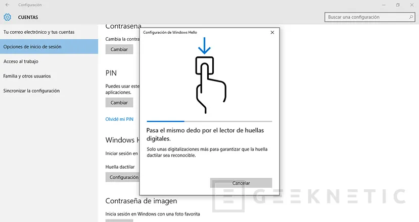 Geeknetic Configura Windows Hello para hacer iniciar sesión con tu lector de huellas dactilares 4