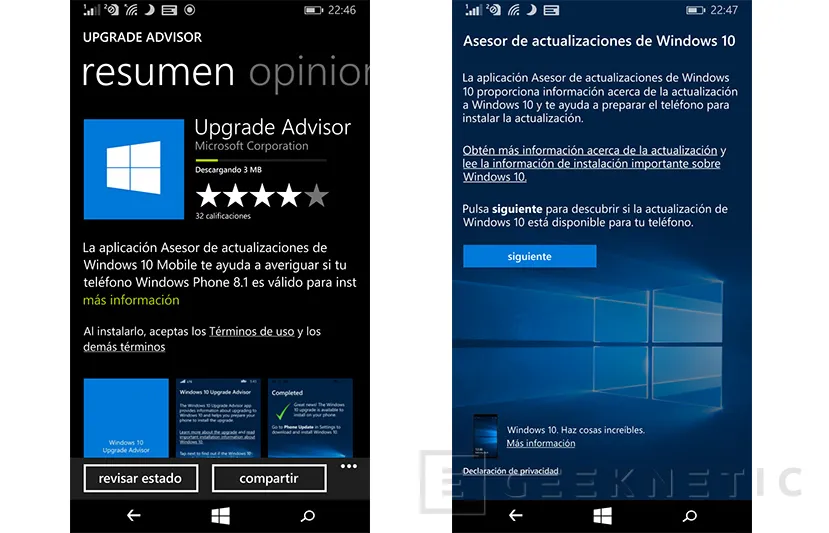 Geeknetic Como actualizar a Windows 10 Mobile 1
