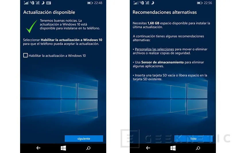 Geeknetic Como actualizar a Windows 10 Mobile 2