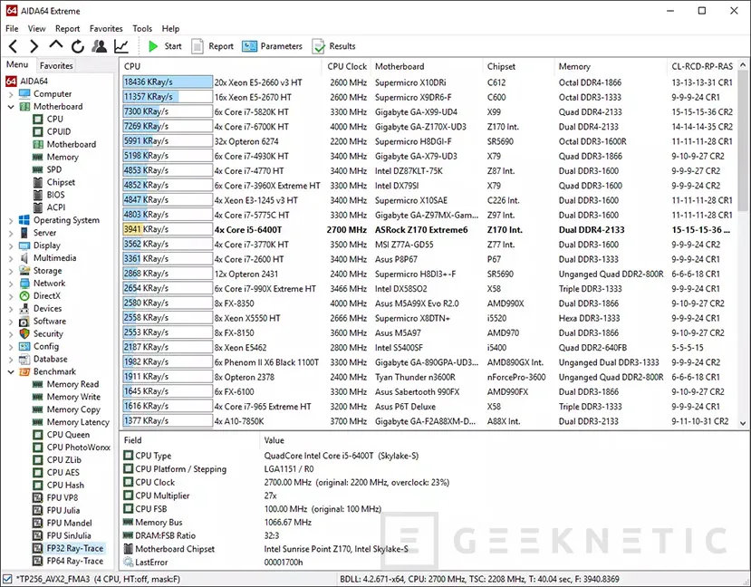 Geeknetic AIDA64 v5.70 se actualiza con benchmarks de Ray-Tracing y soporte para Vulkan 1
