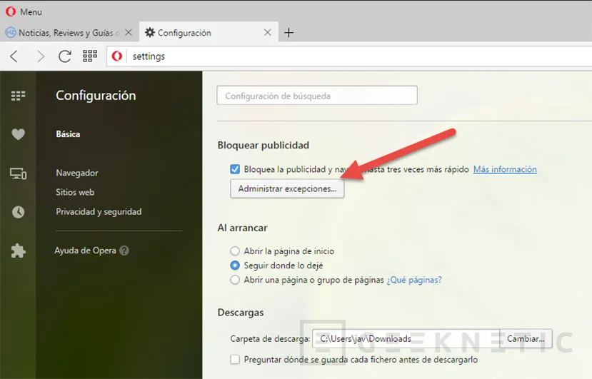 Geeknetic Habilitar la VPN gratuita en el navegador Opera 1