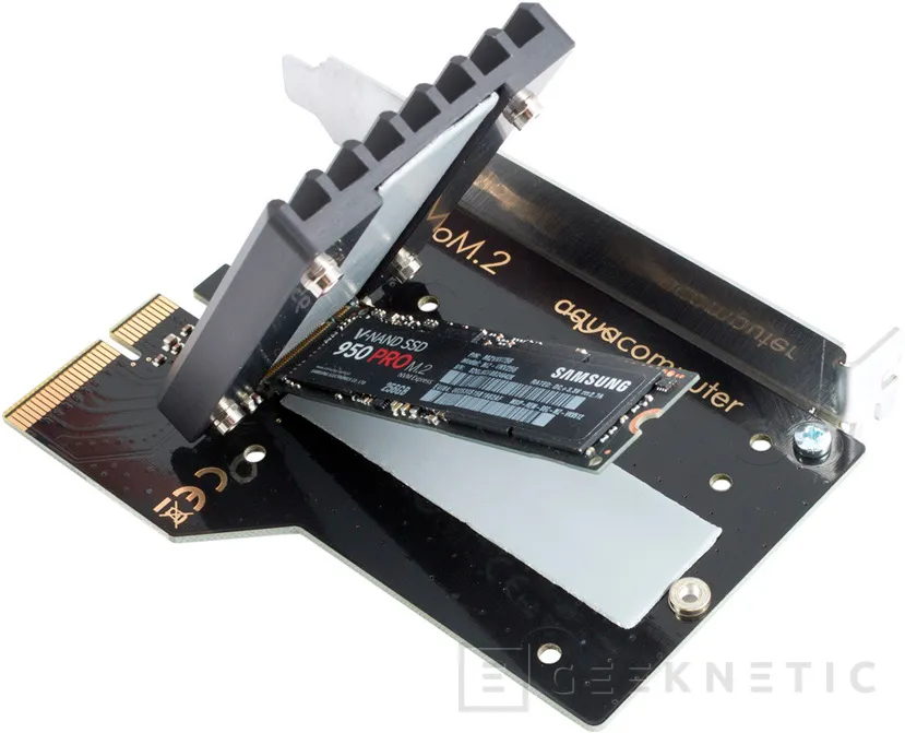 Aqua Computer lanza el adaptador M.2 para PCIe KrioM.2 con su propio disipador y bloque de RL, Imagen 1