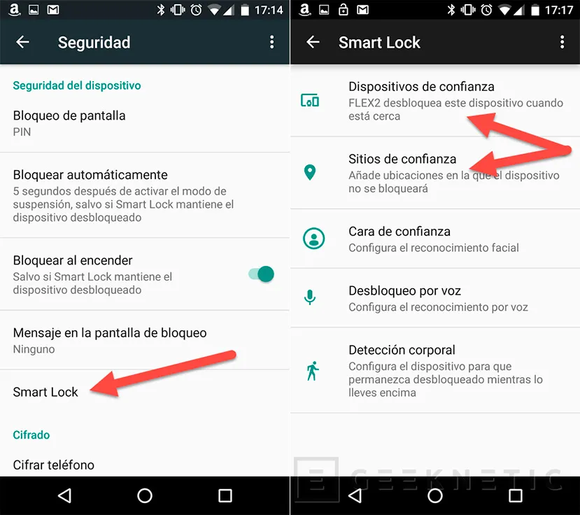 Geeknetic Como activar y usar el Smartlock de tu dispositivo Android 1