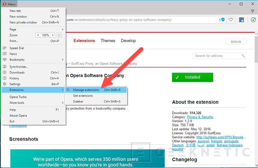 ¿En dónde puedes obtener una extensión?