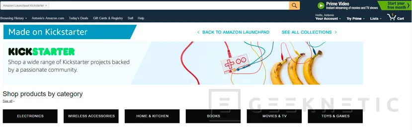 Amazon venderá productos de Kickstarter, Imagen 1