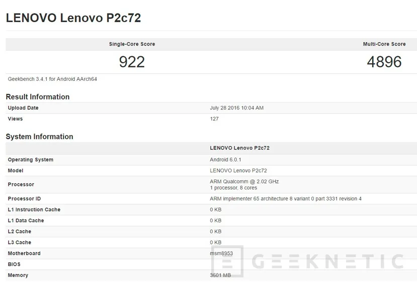 El Lenovo Vibe P2 llegará con 4 GB de RAM y un Snapdragon 625, Imagen 1