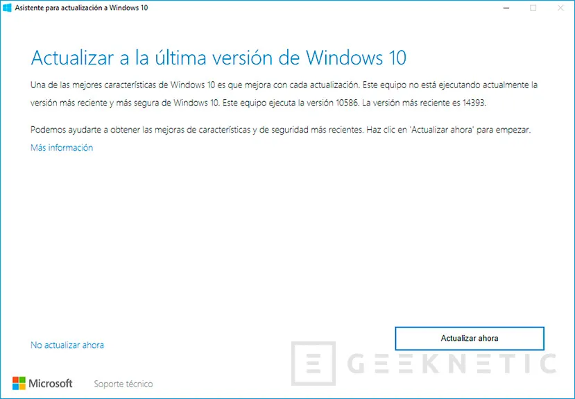 Geeknetic Como forzar la instalación de Windows 10 actualización de aniversario (1607) 2