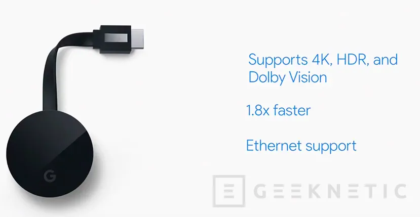 El nuevo Chromecast Ultra soporta 4K e integra un puerto Ethernet, Imagen 1