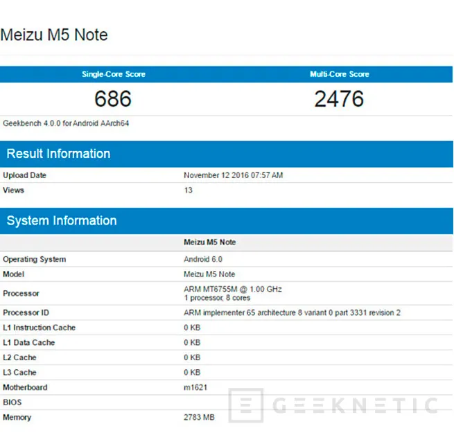 Meizu trabaja en el M5 Note, un smartphone de gama de entrada, Imagen 1