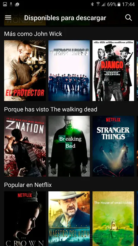 Netflix ya permite descargar películas y series para verlas offline, Imagen 1
