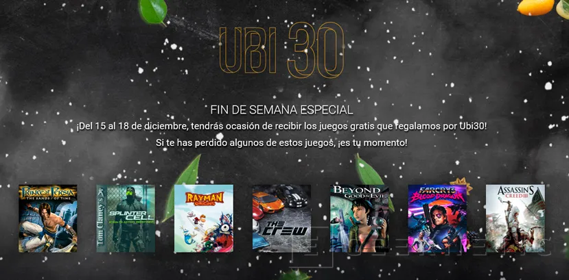 Ubisoft regala todos los juegos de su promoción 30º aniversario este fin de semana, Imagen 1