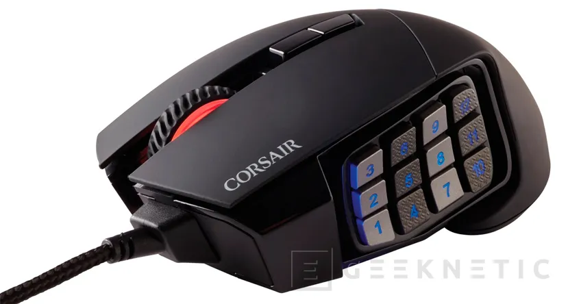 Ratón gaming Corsair Scimitar Pro RGB con 12 botones programables, Imagen 1