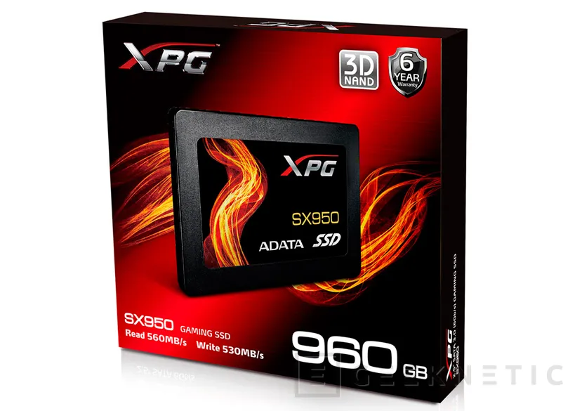 Memorias 3D MLC para los SSD ADATA XPG SX950, Imagen 1