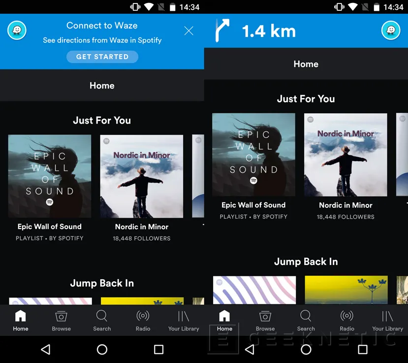Spotify se integra en el navegador GPS Waze, Imagen 1