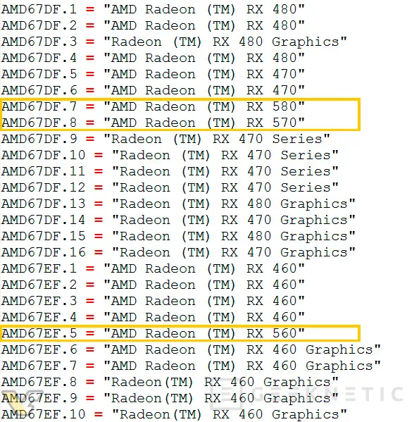 Aparecen las Radeon RX500 en los últimos drivers de AMD, Imagen 1