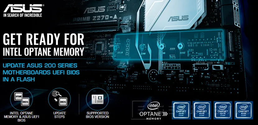 Las placas base ASUS con chipset Intel 200 ya soportan Intel Optane Memory, Imagen 1
