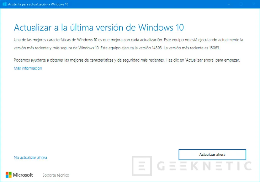 Geeknetic Como actualizar ya a Windows 10 Creators Update 1