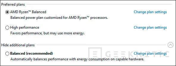 AMD ha creado un perfil de energía específico para Ryzen y Windows 10, Imagen 2