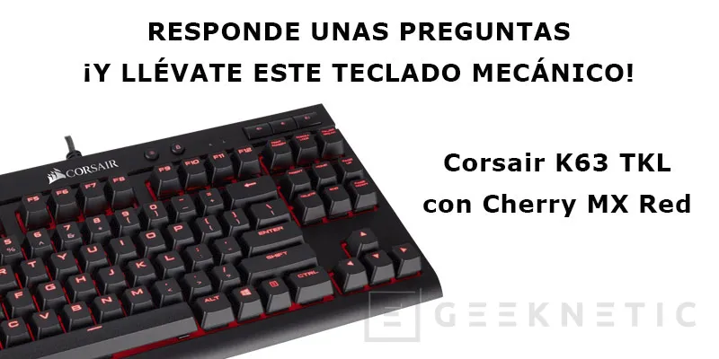 Regalamos el teclado gaming Corsair K63 TKL por responder una encuesta, Imagen 1
