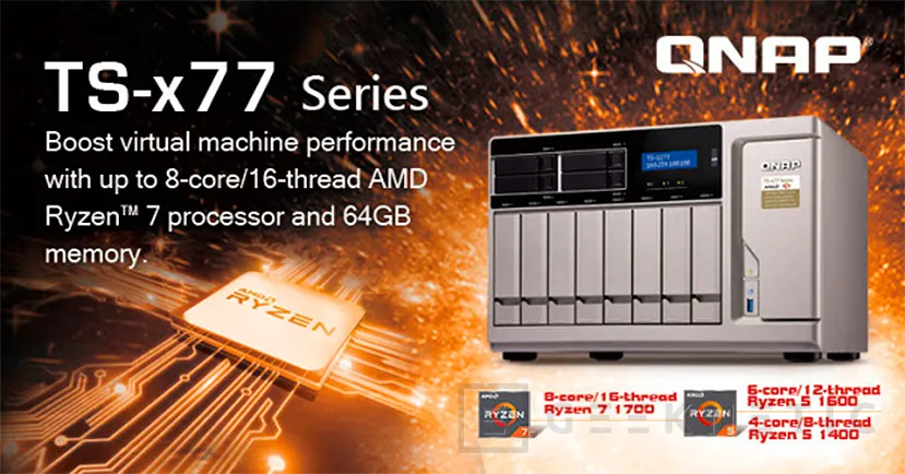 Geeknetic Qnap anuncia el primer NAS basado en procesadores AMD Ryzen 2