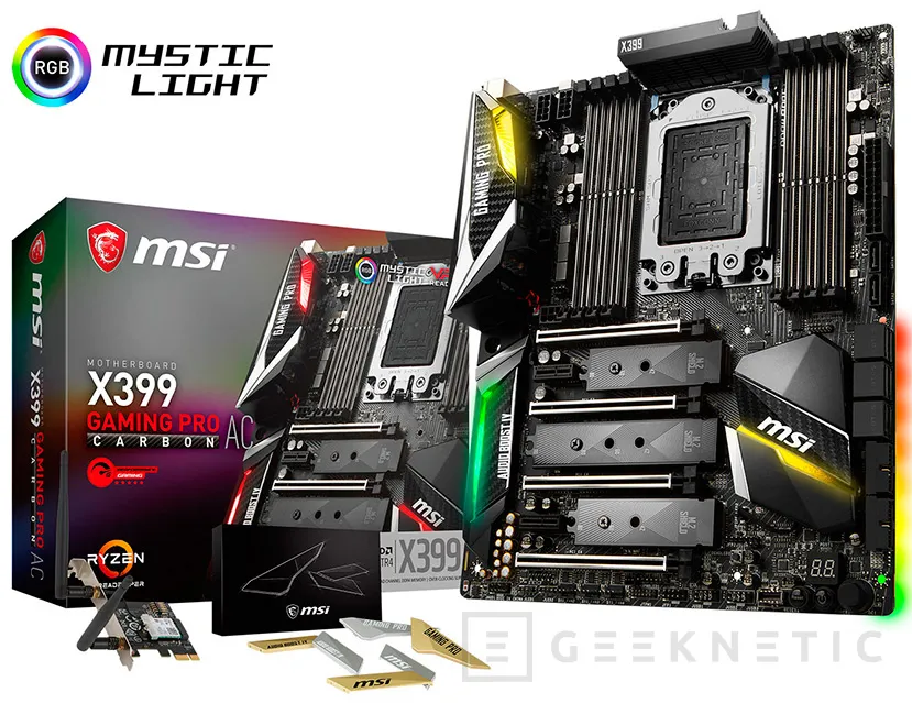 Geeknetic MSI presenta la nueva X399 Gaming Pro Carbon AC 1