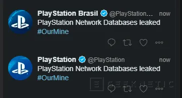 Hackean las redes sociales de PlayStation y avisan de un ataque a las bases de datos de PSN, Imagen 1