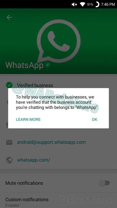 Whatsapp integrará un sistema de cuentas verificadas para empresas, Imagen 1