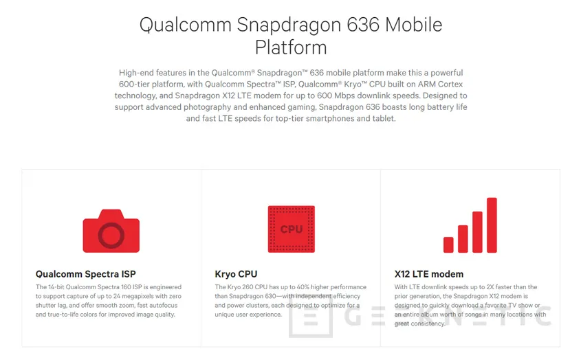 Qualcomm anuncia su Snapdragon 636 para potenciar la gama media, Imagen 1