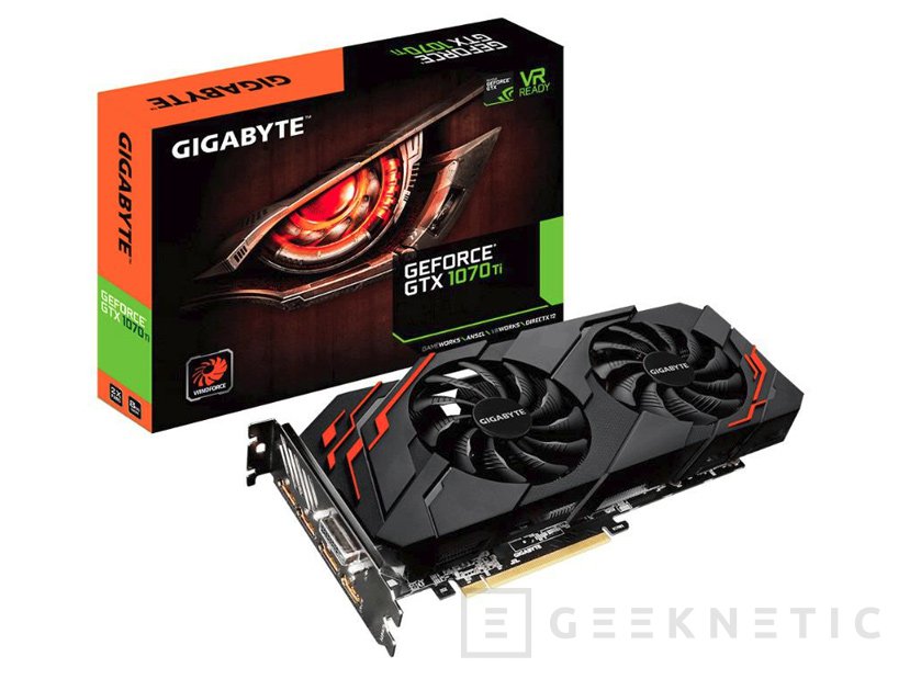 Gigabyte GTX 1070 Ti WindForce 2X con doble ventilador